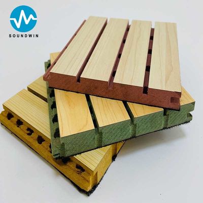 soffitto in legno a prova acustica di suono parete a scanalatura Mdf pannelli insonorizzanti per sala banchetti